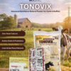 TONOVIX veterinary bolus and powder feed supplement containing Live Yeast Culture, Amino Acids, Lactobacillus, Liver Extract, Sea Flora Extract, Sodium Bicarbonate, Choline Chloride, Saccharomyces cerevisiae, Bacillus subtilis, DL-Methionine and Dextrose for rumen health, digestion, and productivity in livestock by Zovix Pharmaceuticals, veterinary pharmaceutical company in India, veterinary pharma manufacturer India, veterinary medicine manufacturer, veterinary pharmaceutical exporter India, animal healthcare products India, veterinary injection manufacturer India, veterinary bolus manufacturer India, animal feed supplement manufacturer India, veterinary pharma franchise India, third party veterinary manufacturing India, veterinary antibiotic injection manufacturer, livestock medicine supplier India, veterinary pharma distributor India, WHO GMP veterinary pharma company India, ISO certified veterinary pharma company India, veterinary medicines for cattle India, animal health product exporter India, veterinary pharma company Panchkula, veterinary pharma company Haryana