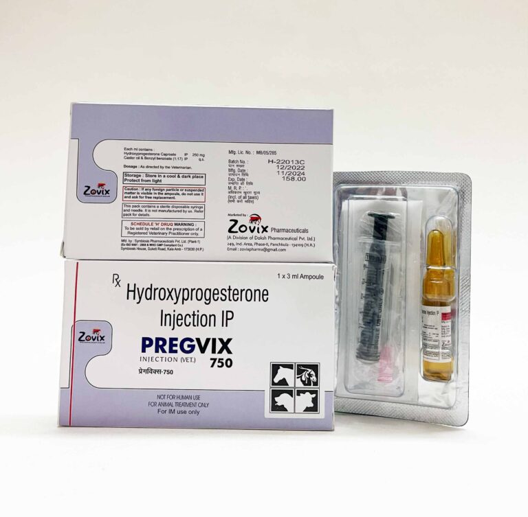 Injectable Pregnancy Pregvix | Progesterone Hormone Injection for Animals | Supports Healthy ...